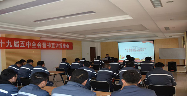 山东ca88石化有限公司召开进建贯彻党的十九届五中全会心灵宣讲汇报会